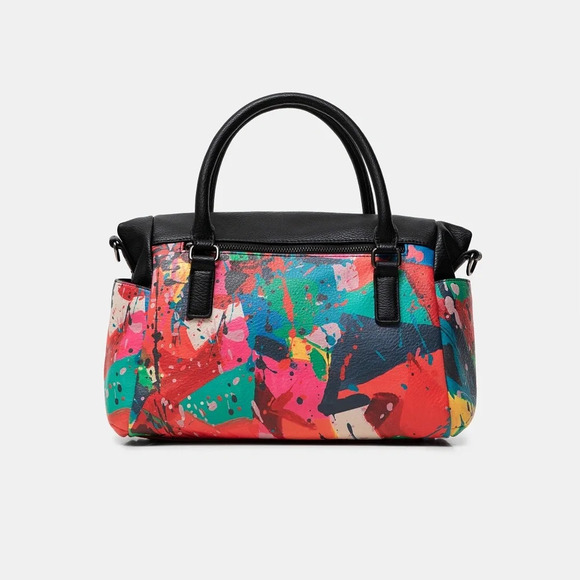 Desigual Briefcase Bag Strips Logo - Picture 3 of 5